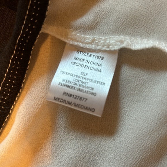 OVI B Voguish Sheer colorblock pullover Sz Med NWT - Picture 3 of 5